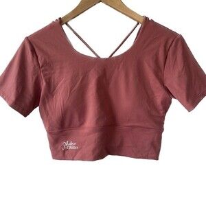 Aubrie Athletics Sporty Workout Yoga Gym Fitness Crop Top NWT Athleisure 12